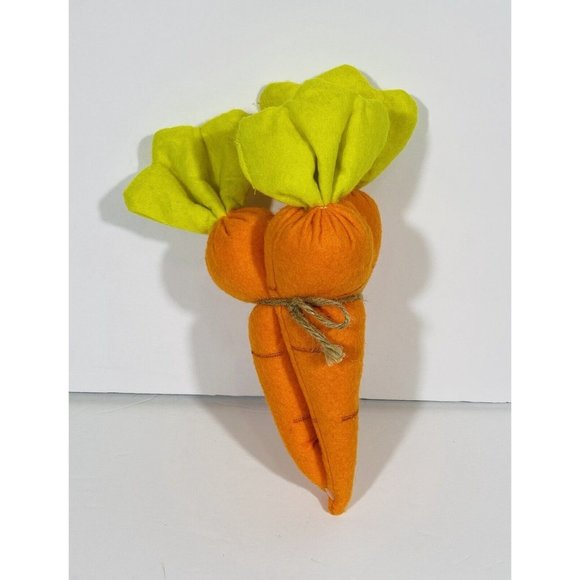 Fabric Carrots Felt Orange Easter Spring Farmhouse Filler Decor Rustic Garden - Picture 7 of 8